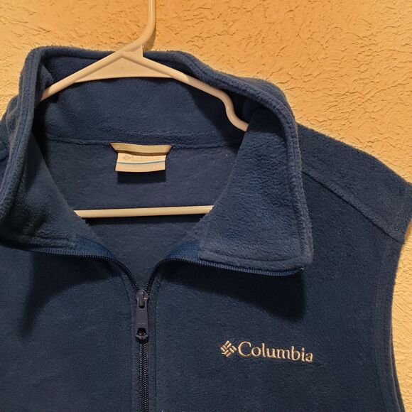Columbia Mountain Fleece Vest Mens Large Tall Sleeveless Full Zip - Picture 4 of 9